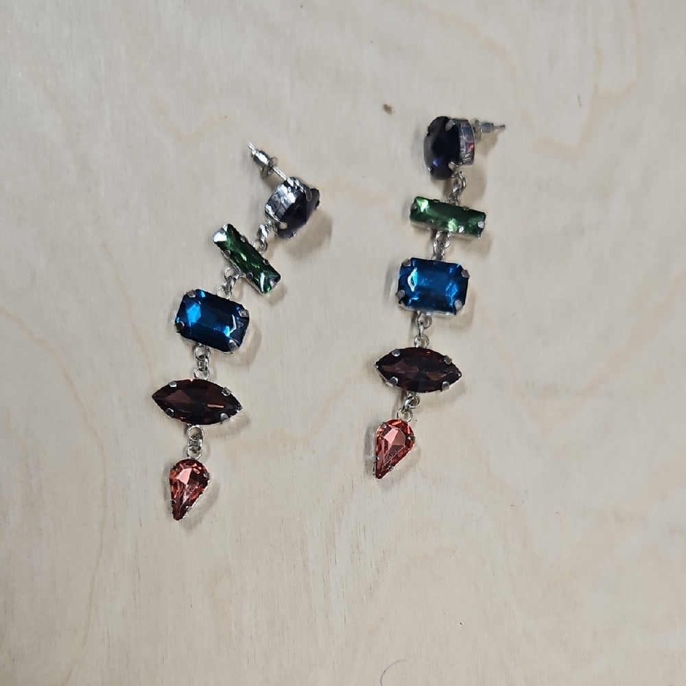 Elegant Multicolor Drop Earrings